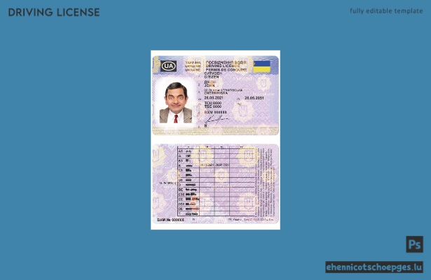 Ukrainischer Führerschein 2021 – Beispielvorschau